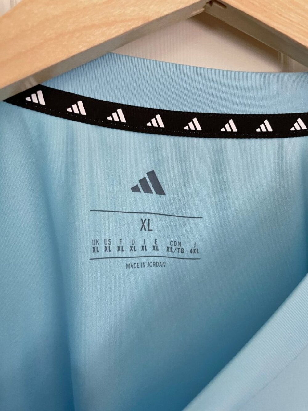 NEW Adidas Men's 3-Stripe Active Tee XL NWT Ice Blue - Picture 3 of 9